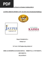 Download A CIVIL ENGG FINAL YEAR TRAINING REPORT  ON RESIDENTIAL BUILDING CONSTRUCTION by Monu Khand SN114271970 doc pdf