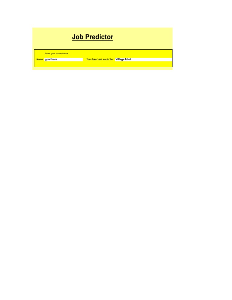Job Predictor: Find Your Ideal Role | PDF