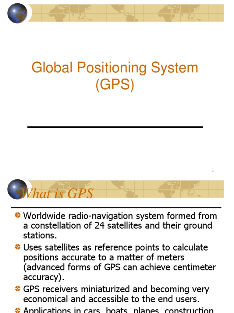 Global Positioning System (GPS) PDF Global Positioning System