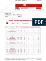 Ranking mejores universidades Perú AE