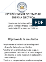 Operaciones de Sistemas de Energia Electrica