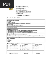 Download Guided Writing Lesson Plan by Joslyn Bomgaars SN114304075 doc pdf