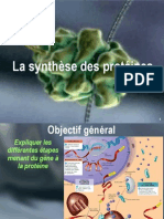 Biologie - Cours: 2: La Synthèse Des Protéines