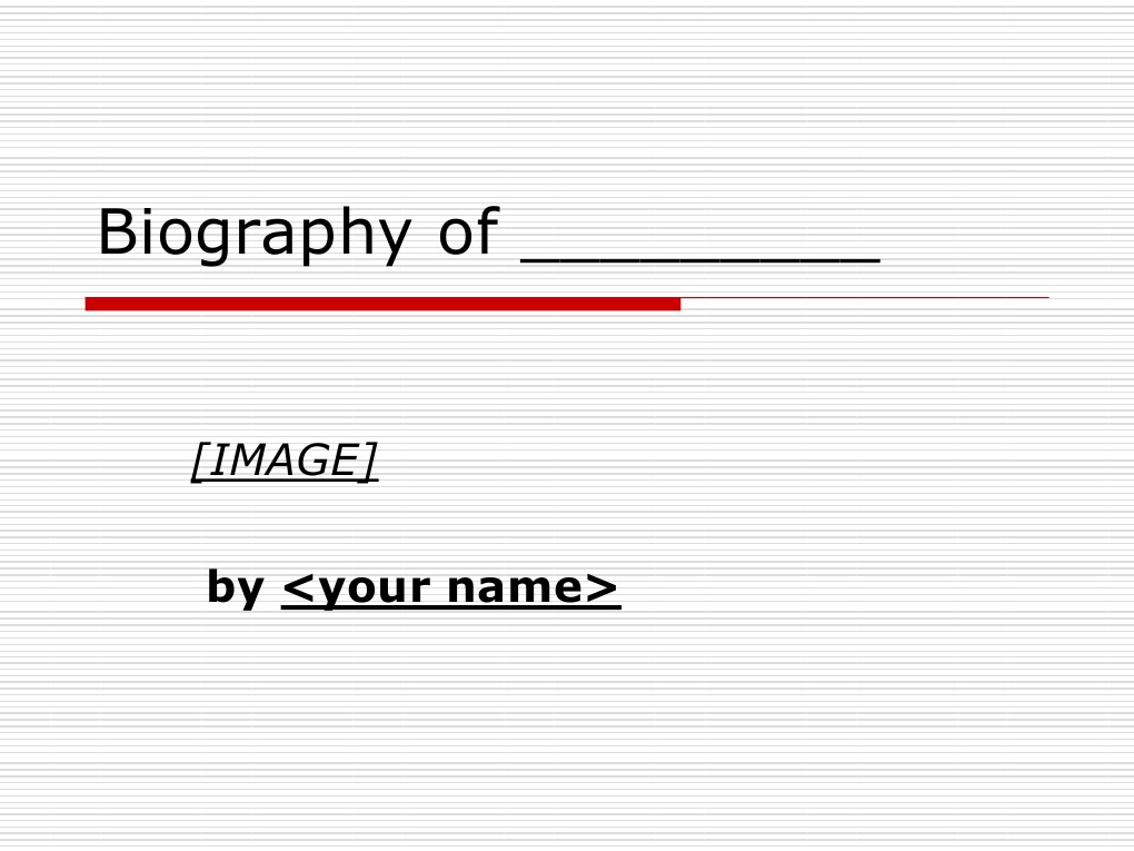 Biography Template for Notable Figures | PDF | Career & Growth | Social ...