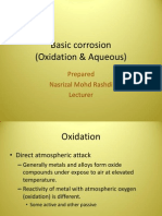 Basic Corrosion (Oxidation & Aqueous) : Prepared Nasrizal Mohd Rashdi Lecturer