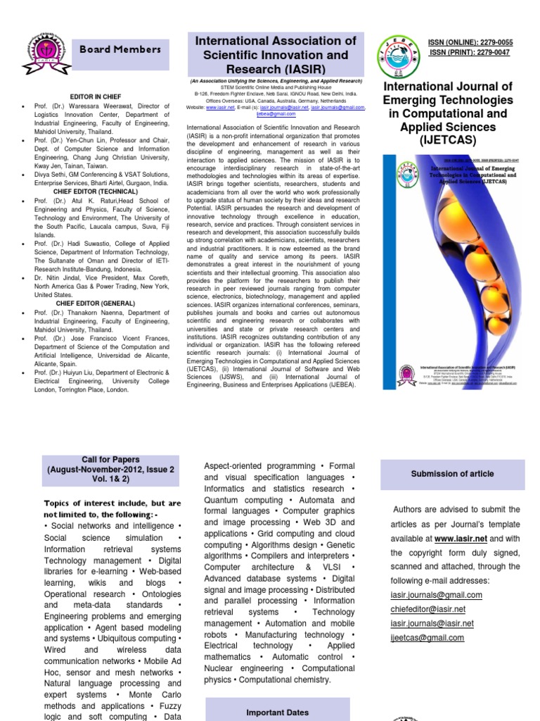 International Journal of Emerging Technologies in Computational and ...