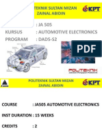 KOD: JA 505 Kursus: Automotive Electronics Program: DAD5-S2