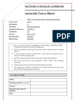 Coursework Cover Sheet: Islington College London