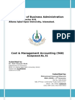 Assignment 1st_568_Cost Management Accounting