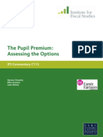 Institute of Fiscal Studies: Pupil Premium - Assessing The Options 2010