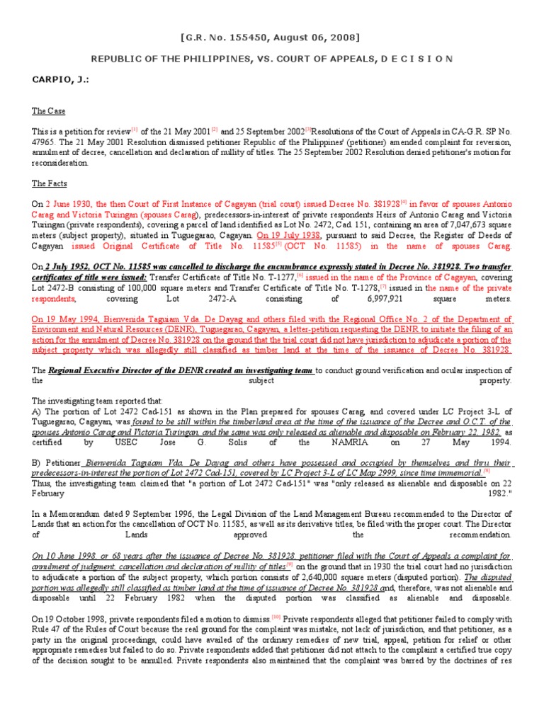 Land Titles PDF Complaint Annulment