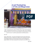 Food, Thanksgiving and The Teaching of The Gita and Srimad Bhagavatam