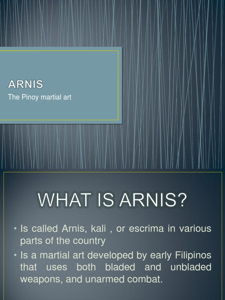 ARNIS Lesson 1 PDF Swordsmanship Combat