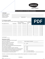 Menzis FO 3001 1107 Declaratieformulier