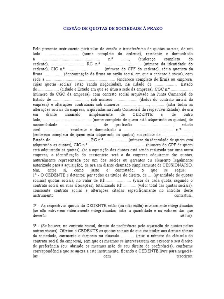 Como Declarar Venda De Quotas De Sociedade
