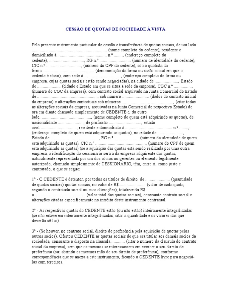 Como Declarar Venda De Quotas De Sociedade
