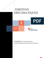 Revue Horizons Diplomatiques N°1 - Automne 2012