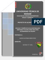 Trabajo de Alcantarillado Sanitario y Pluvial