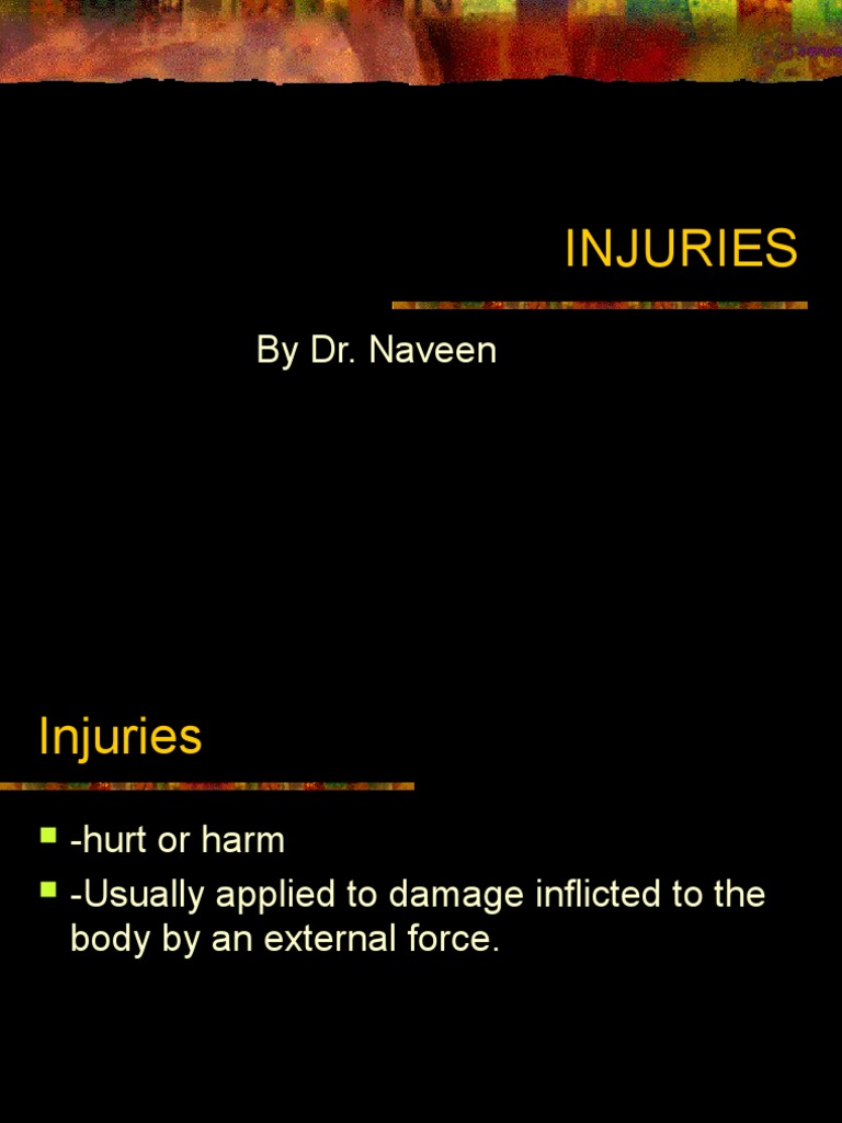 3chanical Injury PDF Wear Wound