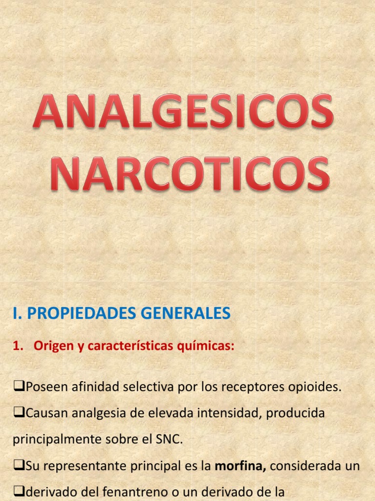 Analgesicos Narcoticos | PDF | Opioide | Analgésico