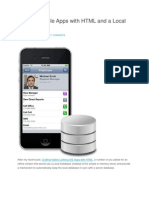 Building Mobile Apps With HTML and A Local Database