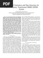 Joint Channel Estimation and Data Detection for Space-Frequency Transformed MIMO OFDM System