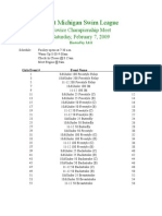 B Meet Starting Time, Event Numbers & Descriptions