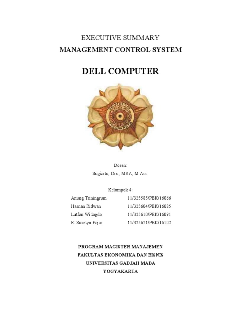 DELL Computer - Management Control System | PDF