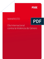 Manifiesto PSOE Día Internacional contra la violencia de género