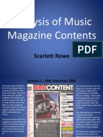 Analysis of Music Magazine Contents
