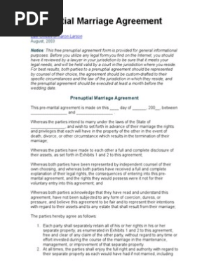 Prenuptial Agreement
