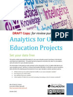 Web Analytics for Open Education Projects - "How to" Guidance  Document (Draft)