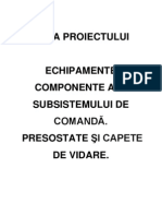 Echipamente ale subsitemului de comanda. Presostate si capetede vidare