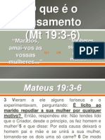 O Que É o Casamento Mateus 19:3-6