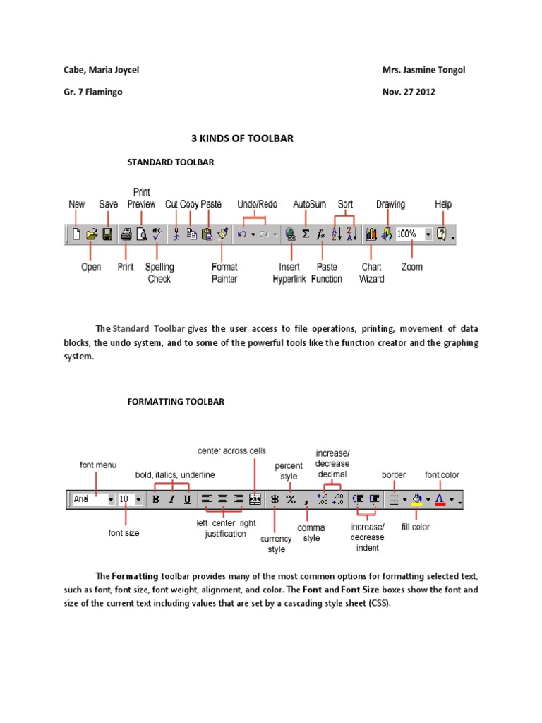 Overview of Toolbar Types and Tools | PDF