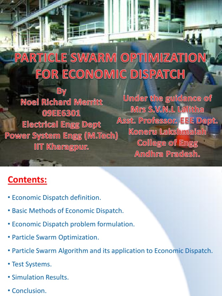 Economic Dispatch | PDF | Mathematical Optimization | Mathematical Concepts