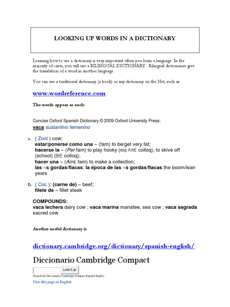 Task1. Using An English Dictionary Download Free PDF Lingüística