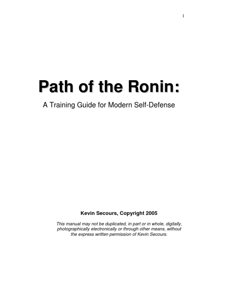 The Path of The Ronin | PDF | Cognitive Behavioral Therapy | Stress ...