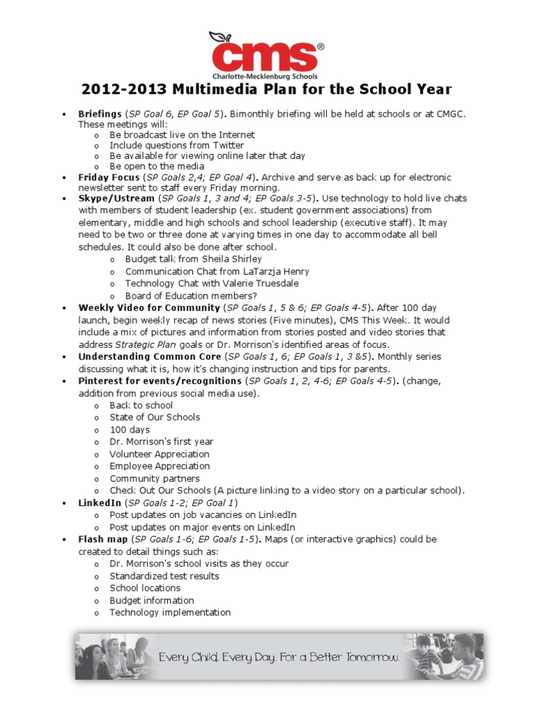 2012-2013 School Multimedia Strategy | PDF | Social Media | Popular ...
