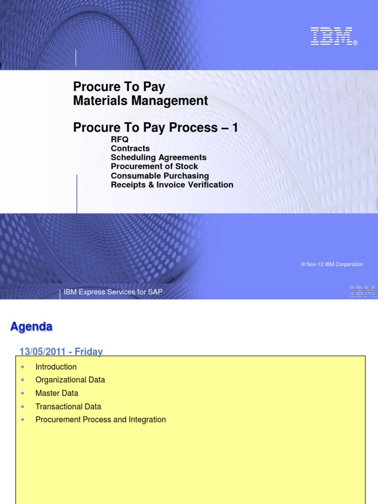 Procure To Pay Materials Management Procure To Pay Process - 1 | PDF ...