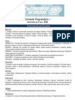 15º Concurso de Bolsas Conteúdo Programático 2º Ano PDF