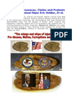 II- Reiterate Denounces, Claims and Protests Against Criminal Hiper Eric Holder, Et Al.