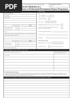 Application Form For PG PDF