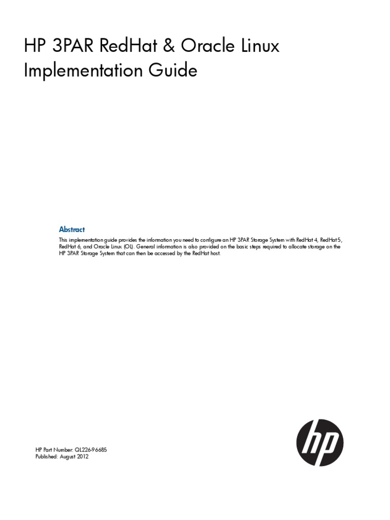 3par Redhat Oracle Linux | PDF | Command Line Interface | Operating System