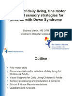 Sydney Martin - Parent Lecture - Activities of Daily Living, Fine Motor Skills and Sensory Stradegies For Children With Down Syndrome - English