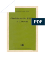 Gonzales Pérez, Jesús. Administración Pública y Libertad
