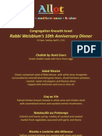 Rabbi Weisblum's 10th Anniversary Dinner