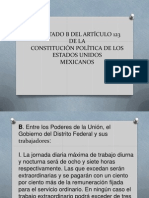 Derechos laborales en el apartado B del artículo 123 constitucional