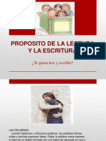 Proposito de La Lectura y La Escritura Tamarys