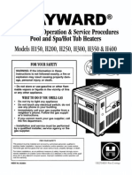 Manual para calderas hayward series H 100 - 400 (en Ingles)